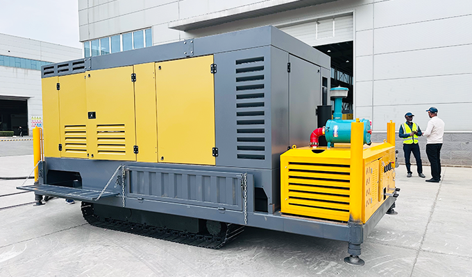 DC-1300 Track-mounted Air Compressor Customized of Client from Guinea for Mineral Exploration