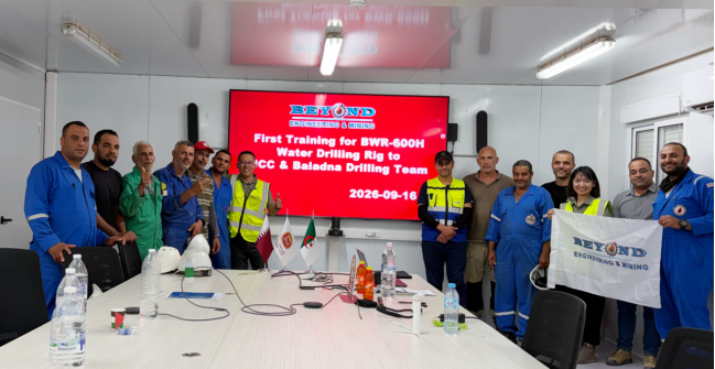 BEYOND Mining's Five 60-Ton Hydraulic Water-Well Rigs Arrive in North Africa; First BWR-600H Training Completed On Site